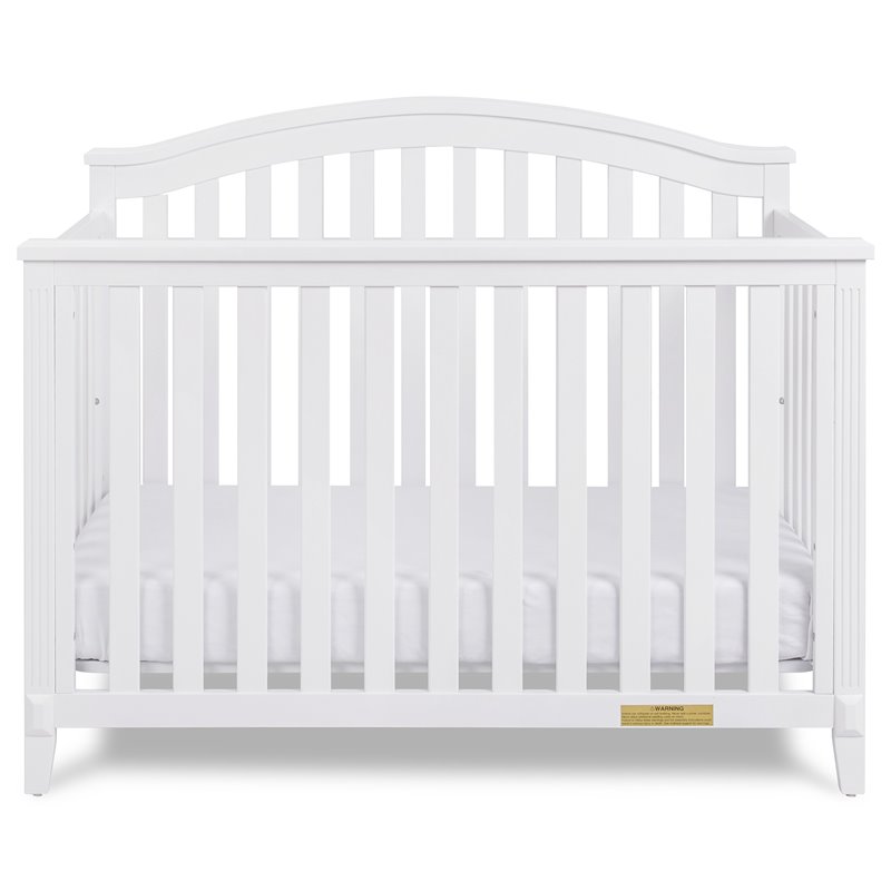 AFG Baby Kali II 4-in-1 Convertible Crib with Leila II 3-Drawer Changer in White
