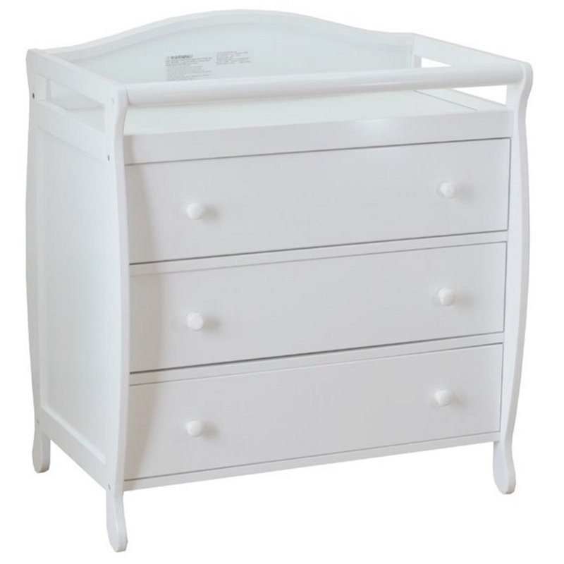AFG Baby Kali II 4-in-1 Convertible Crib with Grace 3-Drawer Changer in White