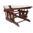 AFG Baby Alice Solid Wood Glider Chair and Ottoman with Pillow in Espresso
