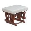 AFG Baby Alice Solid Wood Glider Chair and Ottoman with Pillow in Espresso