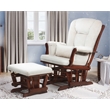 AFG Baby Alice Solid Wood Glider Chair and Ottoman with Pillow in Espresso
