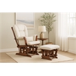 AFG Baby Alice Solid Wood Glider Chair and Ottoman with Pillow in Espresso