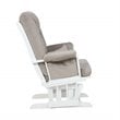 AFG Baby Alice Solid Wood Glider Chair and Ottoman with Pillow in White