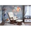 AFG Baby Alice Solid Wood Glider Chair and Ottoman in Espresso