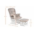 AFG Baby Alice Solid Wood Glider Chair and Ottoman in White