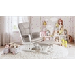 AFG Baby Alice Solid Wood Glider Chair and Ottoman in White