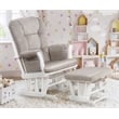 AFG Baby Alice Solid Wood Glider Chair and Ottoman in White