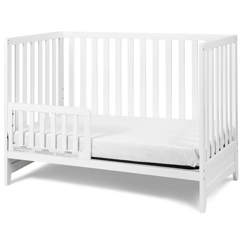 AFG Baby Furniture Mila II 3-in-1 Solid Wood Convertible Crib in White