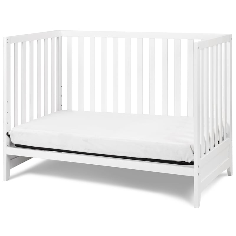 AFG Baby Furniture Mila II 3-in-1 Solid Wood Convertible Crib in White