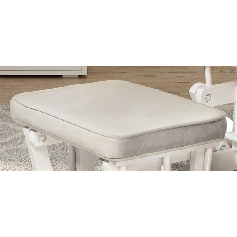 AFG Baby Furniture Sleigh Glider Ottoman Cushion Gray