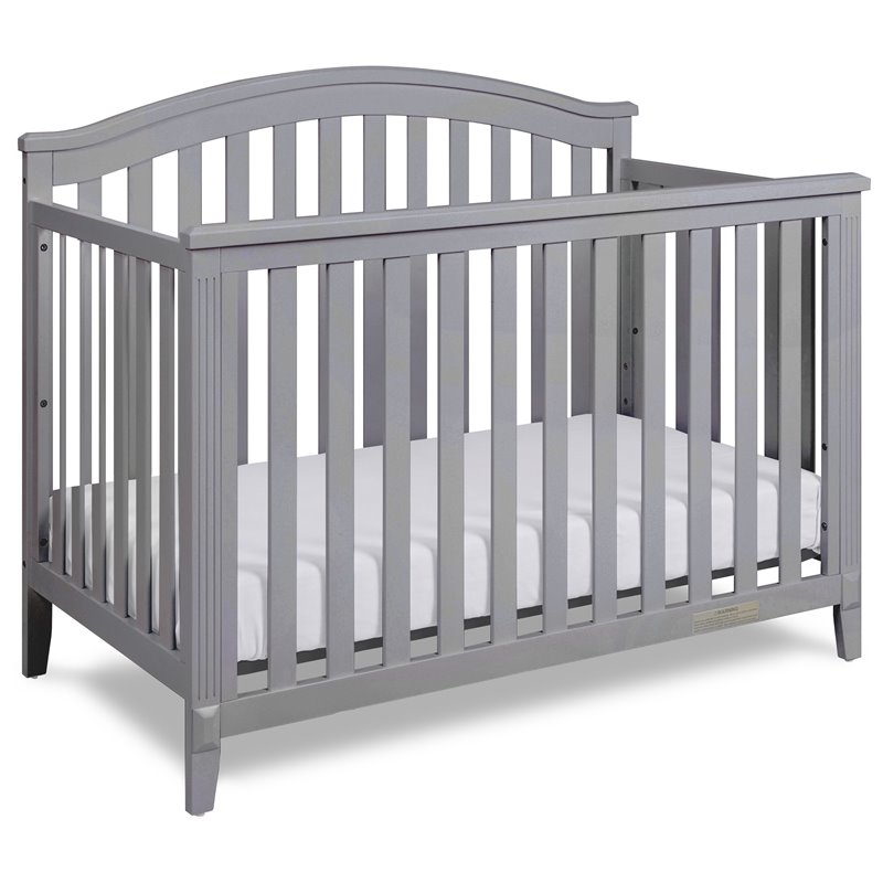 AFG Baby Furniture Kali II 4-in-1 Crib with Grace 3-Drawer Changing Table Gray