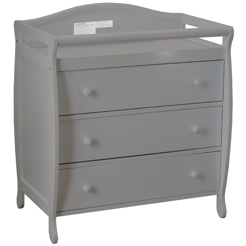 AFG Baby Furniture Kali II 4-in-1 Crib with Grace 3-Drawer Changing Table Gray