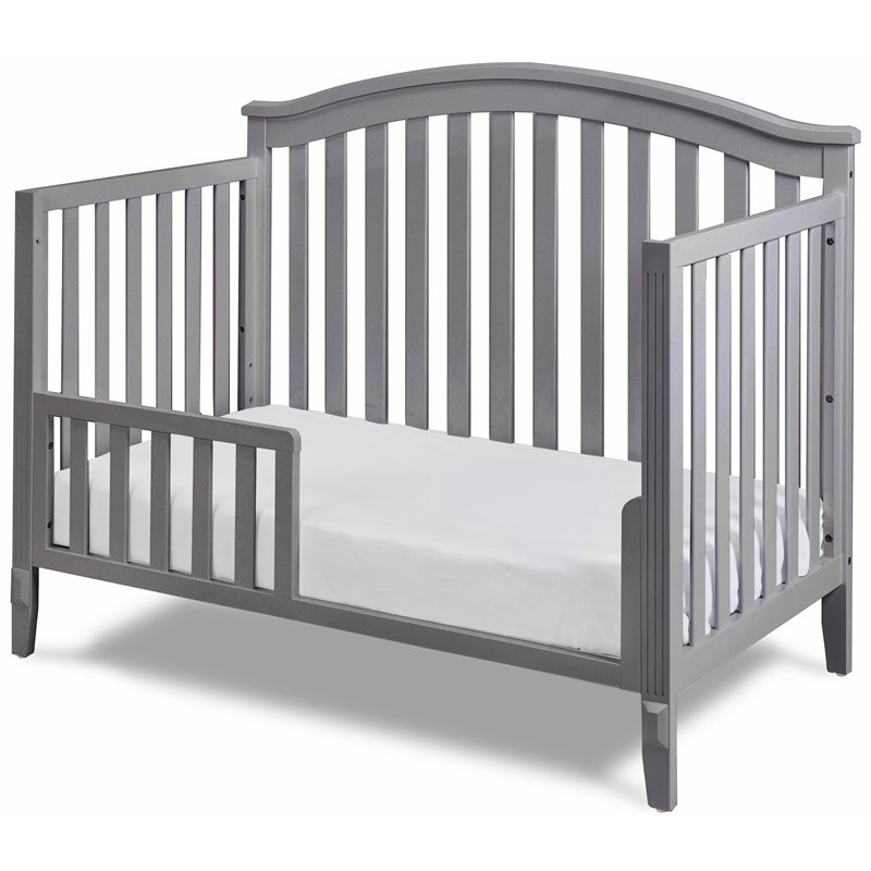 AFG Baby Furniture Kali II 4-in-1 Crib with Grace 3-Drawer Changing Table Gray