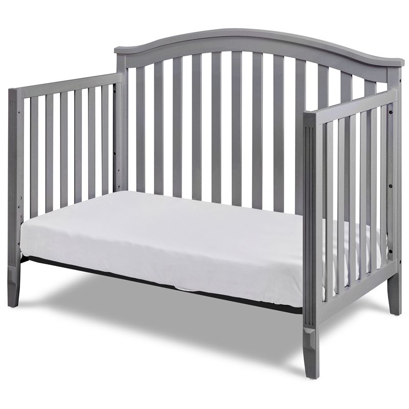 AFG Baby Furniture Kali II 4-in-1 Crib with Grace 3-Drawer Changing Table Gray