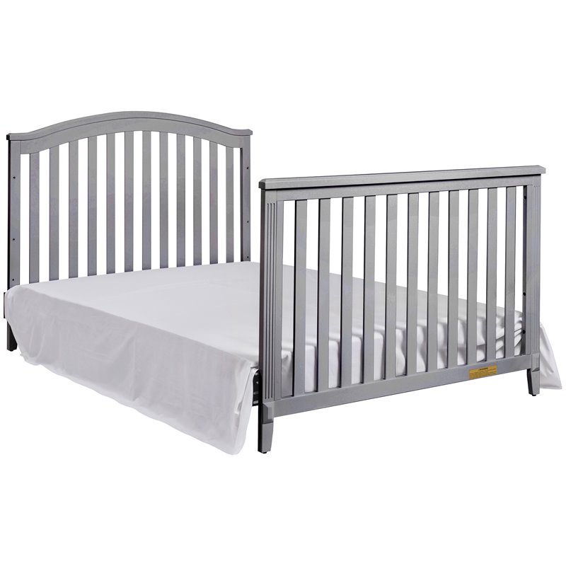 AFG Baby Furniture Kali II 4-in-1 Crib with Grace 3-Drawer Changing Table Gray