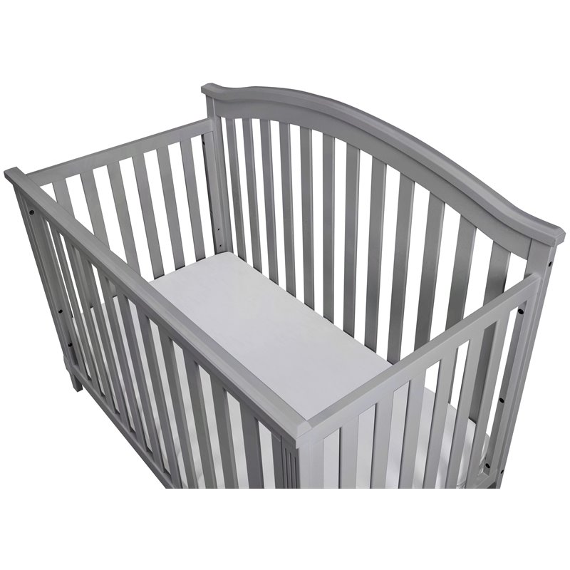 AFG Baby Furniture Kali II 4-in-1 Crib with Grace 3-Drawer Changing Table Gray