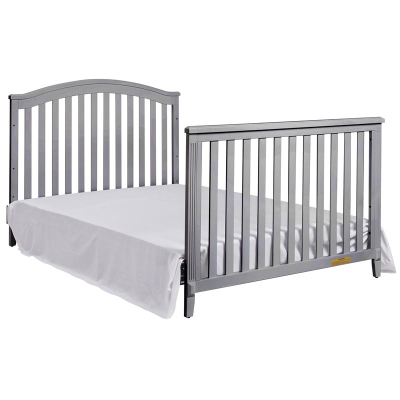 AFG Baby Furniture Kali II 4-in-1 Crib with Leila 3-Drawer Changing Table Gray