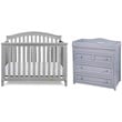 AFG Baby Furniture Kali II 4-in-1 Crib with Leila 3-Drawer Changing Table Gray