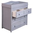 AFG Baby Furniture Kali II 4-in-1 Crib with Leila 3-Drawer Changing Table Gray