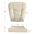 AFG Baby Furniture Sleigh Glider Back & Seat Cushions Beige