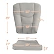 AFG Baby Furniture Sleigh Glider Back & Seat Cushions Gray