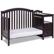 AFG Baby Furniture Kali 4-in-1 Convertible Crib w/ Toddler Guardrail Espresso