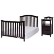 AFG Baby Furniture Kali 4-in-1 Convertible Crib w/ Toddler Guardrail Espresso