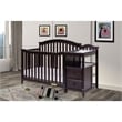 AFG Baby Furniture Kali 4-in-1 Convertible Crib w/ Toddler Guardrail Espresso