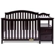 AFG Baby Furniture Kali 4-in-1 Convertible Crib w/ Toddler Guardrail Espresso