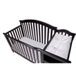 AFG Baby Furniture Kali 4-in-1 Convertible Crib w/ Toddler Guardrail Espresso