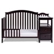 AFG Baby Furniture Kali 4-in-1 Convertible Crib w/ Toddler Guardrail Espresso