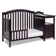 AFG Baby Furniture Kali 4-in-1 Convertible Crib w/ Toddler Guardrail Espresso