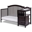 AFG Baby Furniture Kali 4-in-1 Convertible Crib w/ Toddler Guardrail Espresso