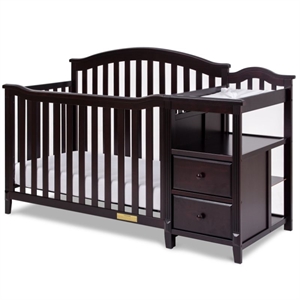 afg baby furniture kali 4-in-1 convertible crib w/ toddler guardrail espresso