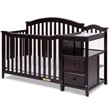 AFG Baby Furniture Kali 4-in-1 Convertible Crib w/ Toddler Guardrail Espresso