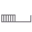 AFG Baby Furniture Kali 4-in-1 Convertible Crib w/ Toddler Guardrail Gray