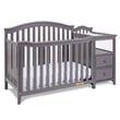 AFG Baby Furniture Kali 4-in-1 Convertible Crib w/ Toddler Guardrail Gray