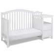 AFG Baby Furniture Kali 4-in-1 Convertible Crib w/ Toddler Guardrail White