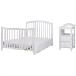 AFG Baby Furniture Kali 4-in-1 Convertible Crib w/ Toddler Guardrail White