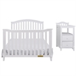 AFG Baby Furniture Kali 4-in-1 Convertible Crib w/ Toddler Guardrail White