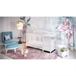 AFG Baby Furniture Kali 4-in-1 Convertible Crib w/ Toddler Guardrail White
