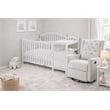 AFG Baby Furniture Kali 4-in-1 Convertible Crib w/ Toddler Guardrail White