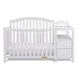 AFG Baby Furniture Kali 4-in-1 Convertible Crib w/ Toddler Guardrail White
