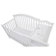 AFG Baby Furniture Kali 4-in-1 Convertible Crib w/ Toddler Guardrail White