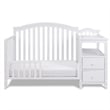 AFG Baby Furniture Kali 4-in-1 Convertible Crib w/ Toddler Guardrail White