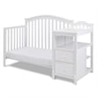 AFG Baby Furniture Kali 4-in-1 Convertible Crib w/ Toddler Guardrail White