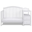 AFG Baby Furniture Kali 4-in-1 Convertible Crib w/ Toddler Guardrail White
