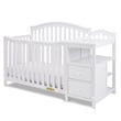 AFG Baby Furniture Kali 4-in-1 Convertible Crib w/ Toddler Guardrail White