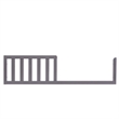AFG Baby Furniture Kali II 4-in-1 Convertible Crib with Toddler Guardrail Gray