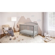 AFG Baby Furniture Kali II 4-in-1 Convertible Crib with Toddler Guardrail Gray